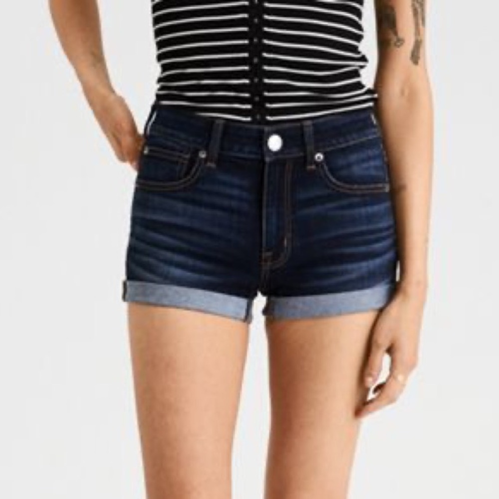 American Eagle Hi-Rise Shortie Jean Shorts | Size 6